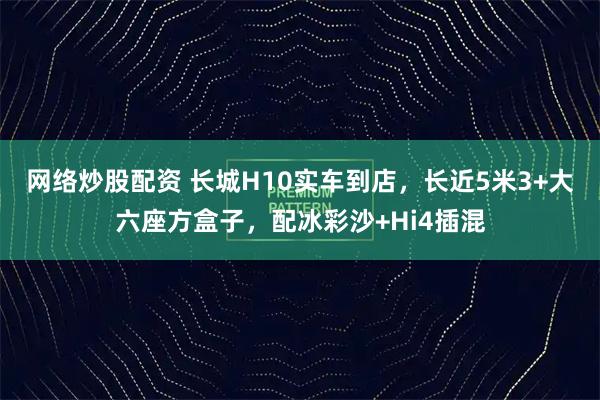 网络炒股配资 长城H10实车到店，长近5米3+大六座方盒子，配冰彩沙+Hi4插混
